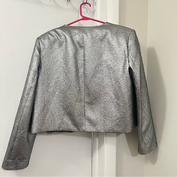 Zara Silver Metallic Coated Jacket - Picture 9 of 9